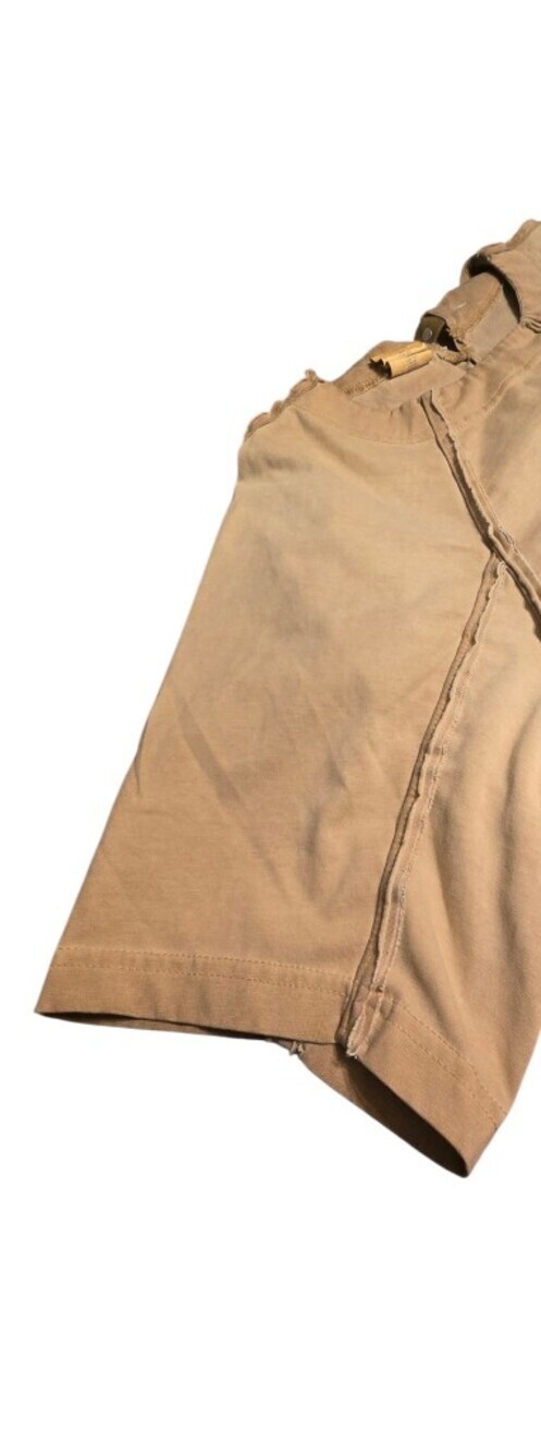 CHAUNK ORKLAD PHILOSOPHY Drkle1 G1AM0 Tan Cold Dyed Cotton Mesh Panel T Shirt - Picture 6 of 14